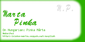 marta pinka business card